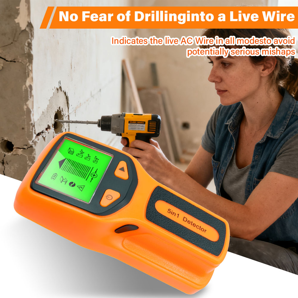 Water Leak Detector Wired - Detektor Dinding Digital 5 in 1