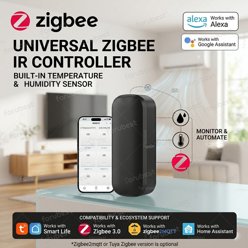 Ir Blaster Universal - Remote IR Zigbee Pintar dengan Sensor