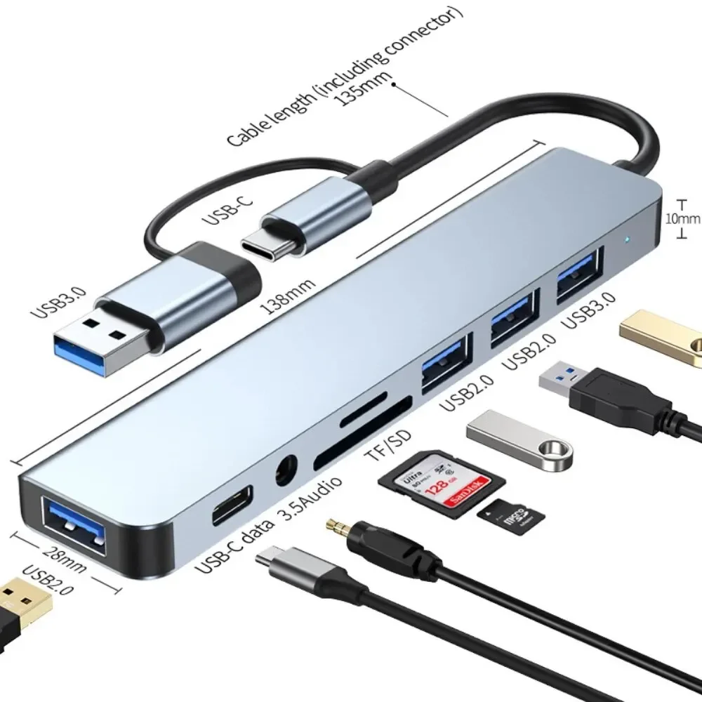 Home Assistant Sd - Hub USB-C 8 In 2 dengan