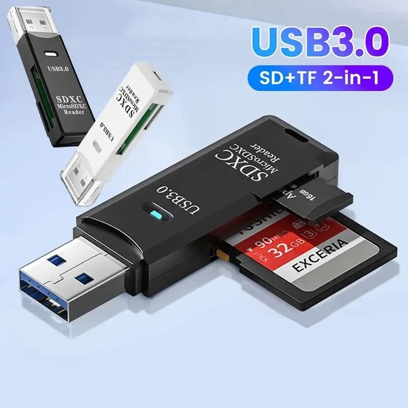 Home Assistant Sd - Pembaca Kartu USB Multifungsi 2-In-1, Pembaca