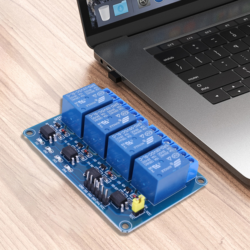 Papan Relai 4 Saluran 5V 12V d - Home Automation Arduino ulasan dan harga