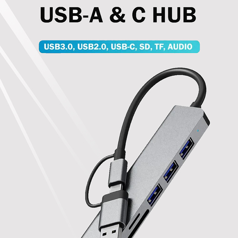 Splitter USB Hub Tipe C 8 In 1 - Home Assistant Sd ulasan dan harga