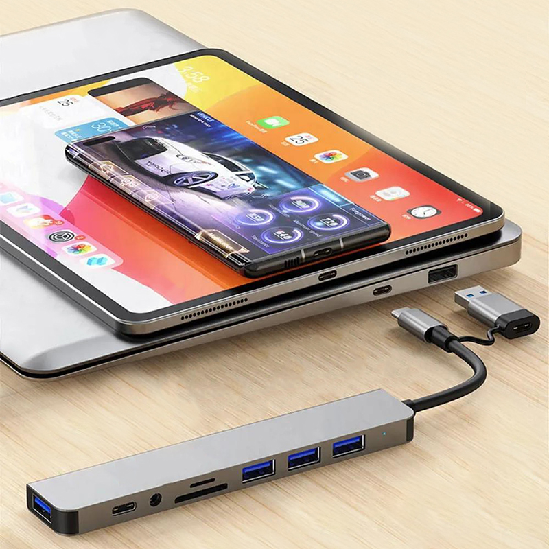 Splitter USB Hub Tipe C 8 In 1 - Home Assistant Sd ulasan dan harga